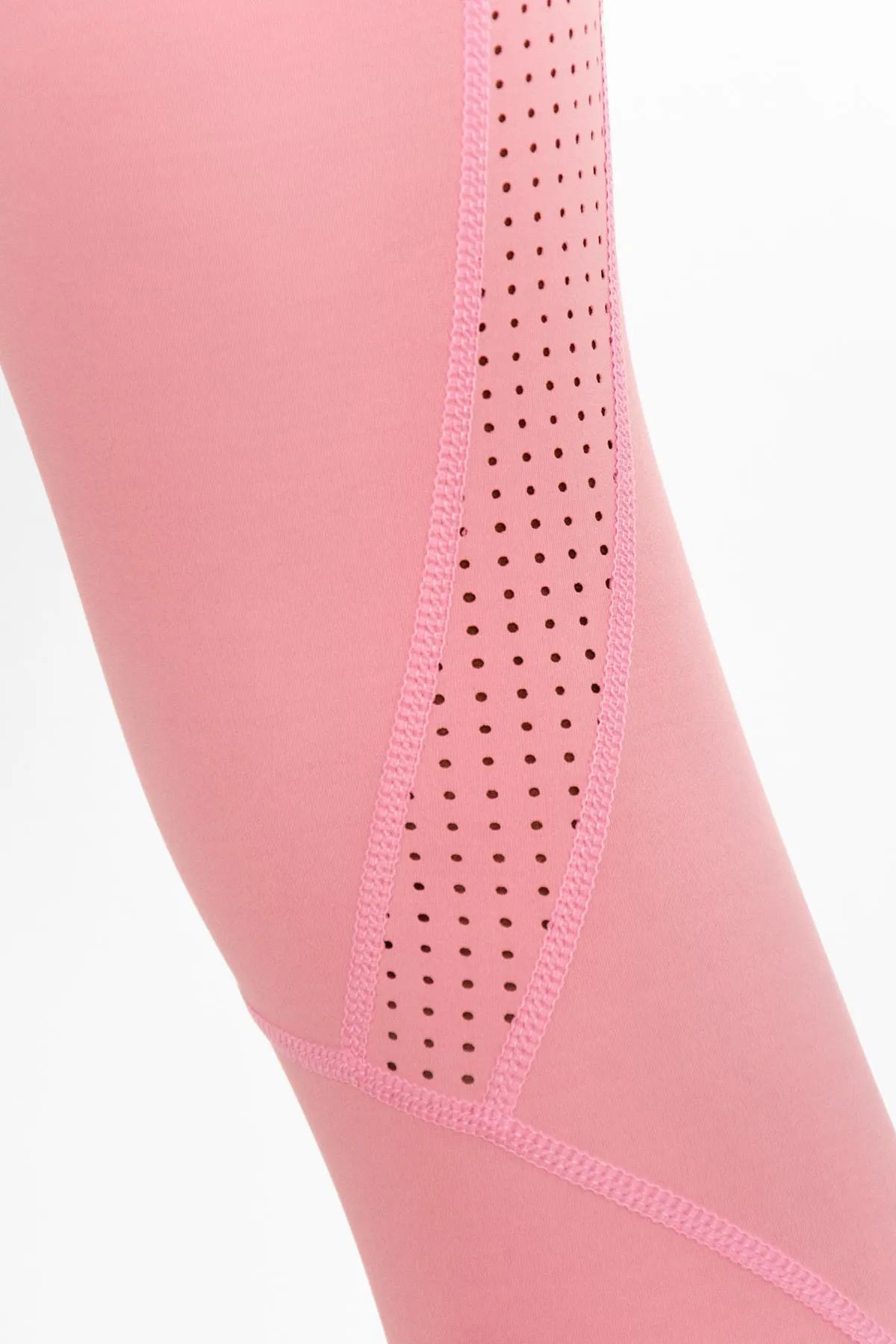 4 for $54 - Dusty Pink Cassi Mesh Pockets Workout Leggings Yoga Pants - Women