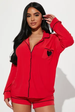 Best Sleep Yet PJ Short Set - Red/Black
