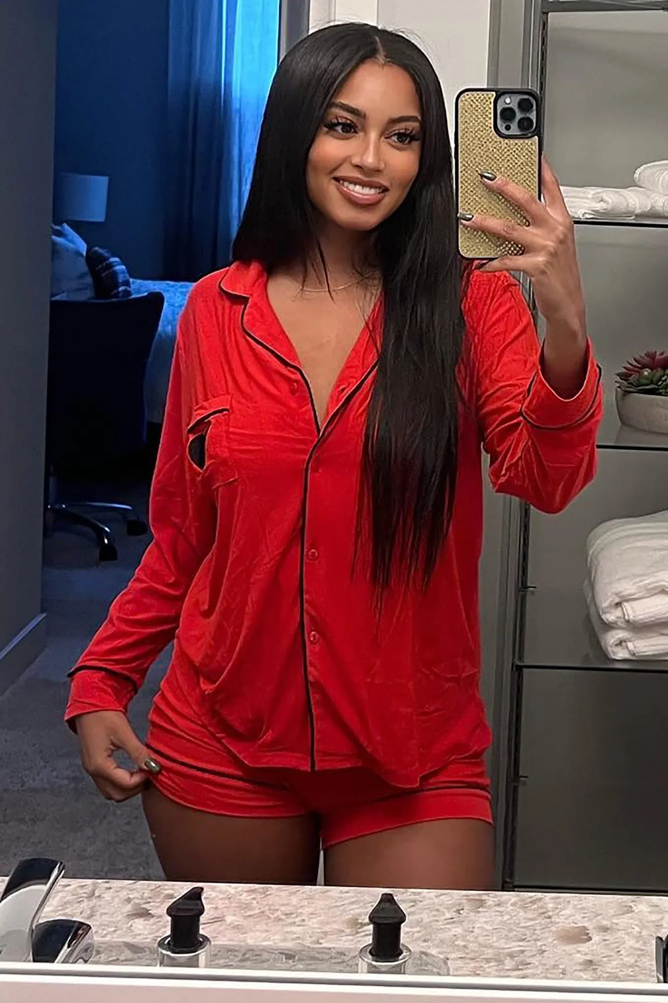 Best Sleep Yet PJ Short Set - Red/Black