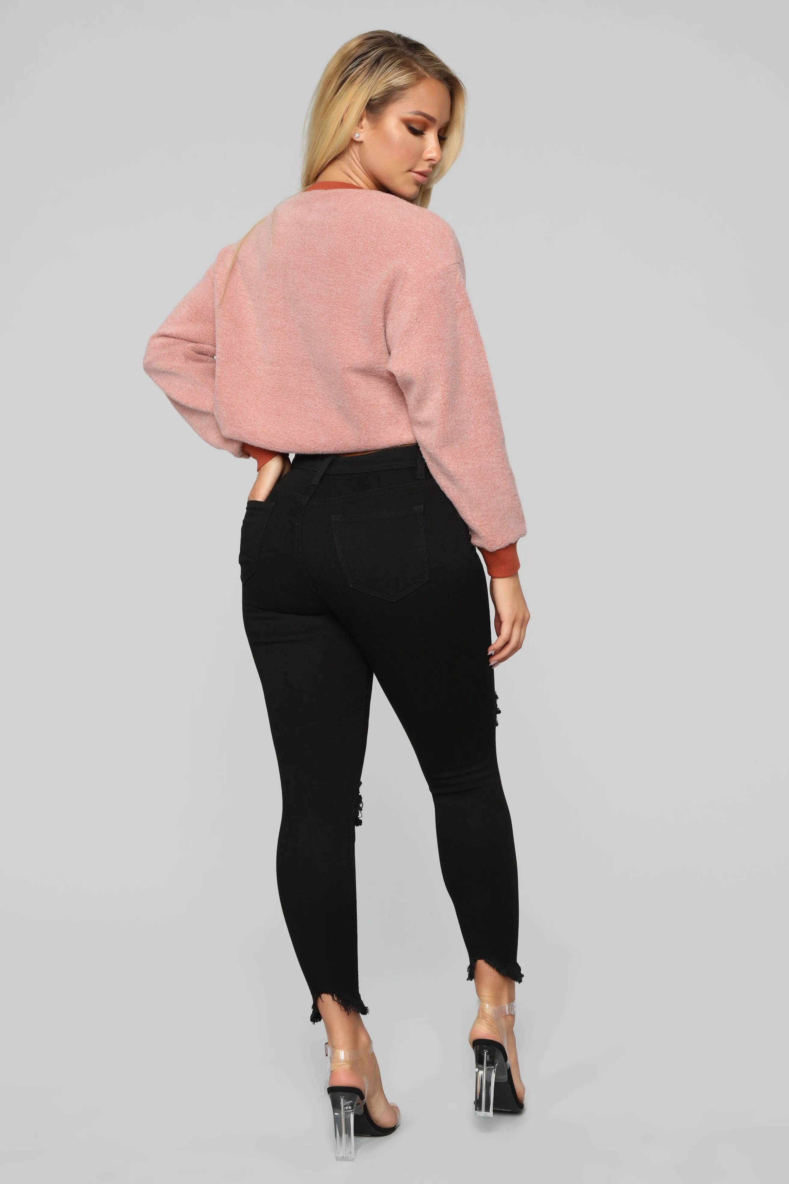 Beverly Hills Cropped Sweatshirt - Rust