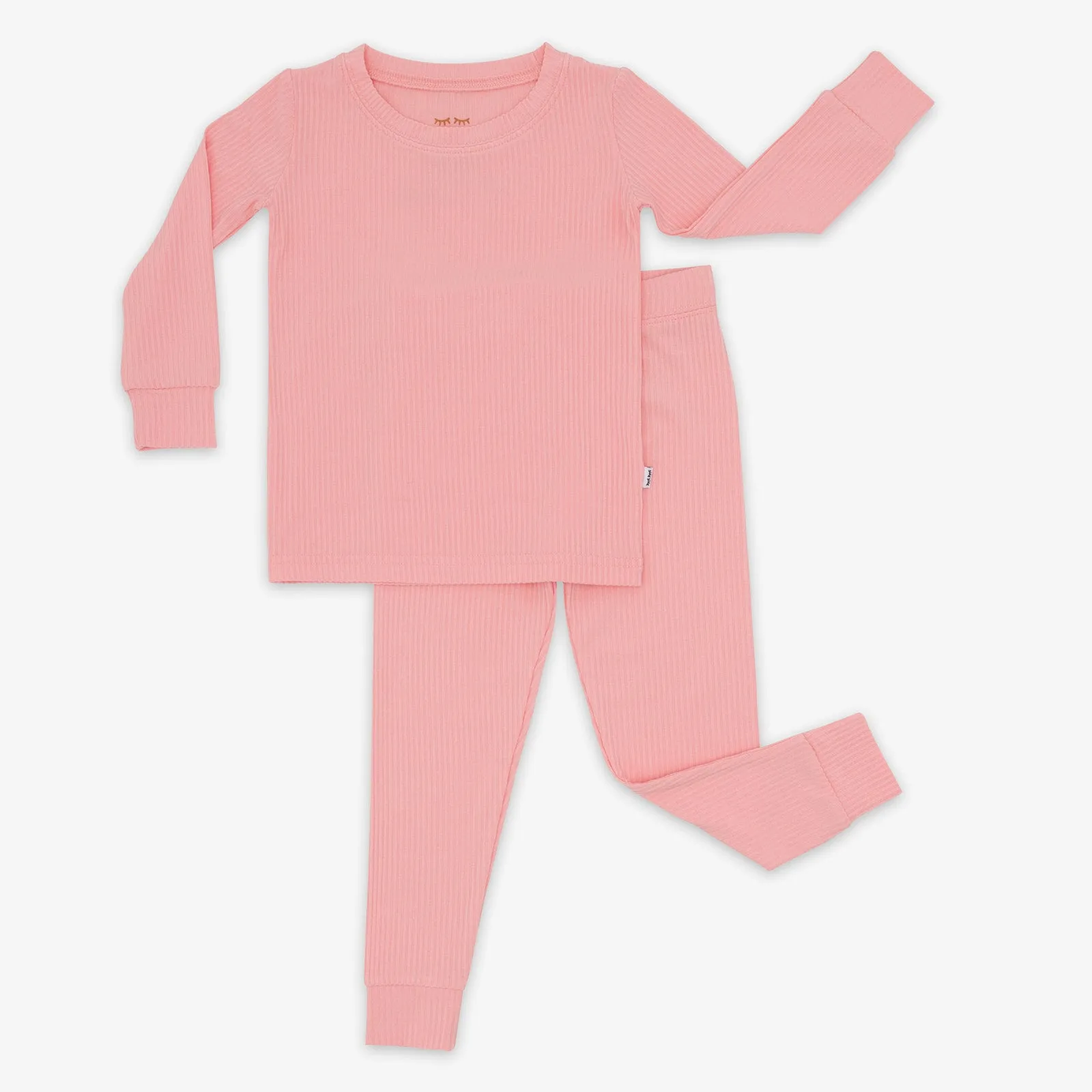 Bubblegum Ribbed Two-Piece Pajama Set