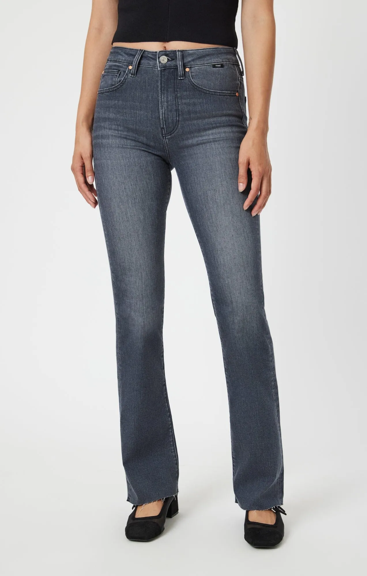 MARIA FLARE IN MID SMOKE BRUSHED FLEX BLUE