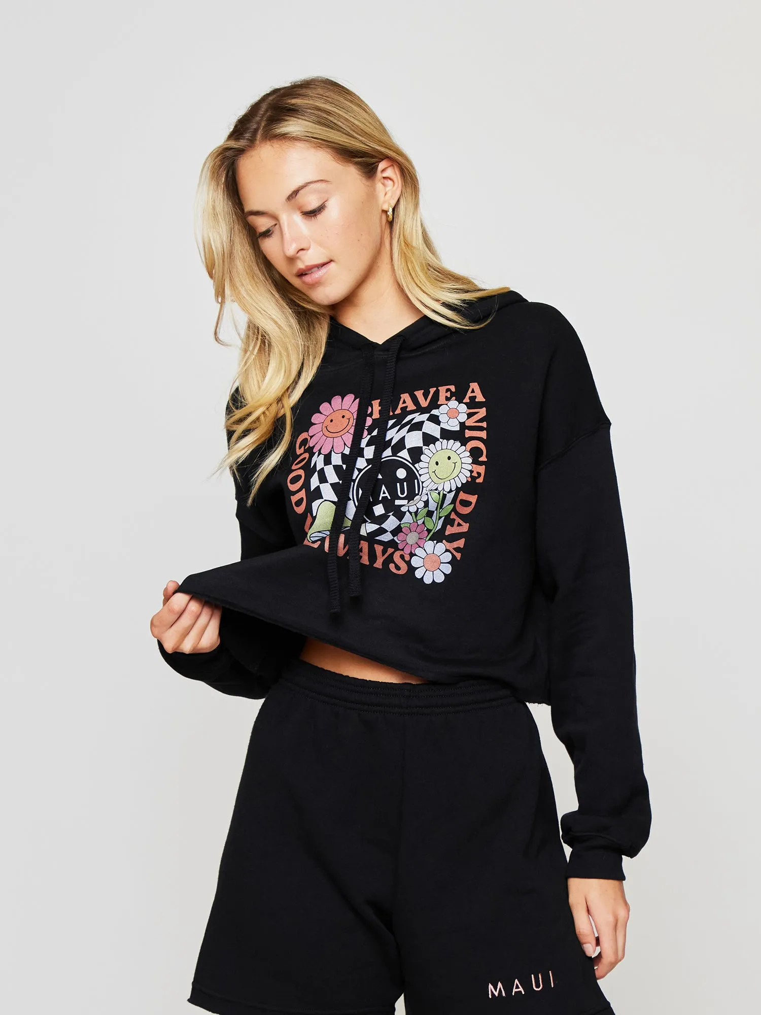 Vibin Cropped Hoodie