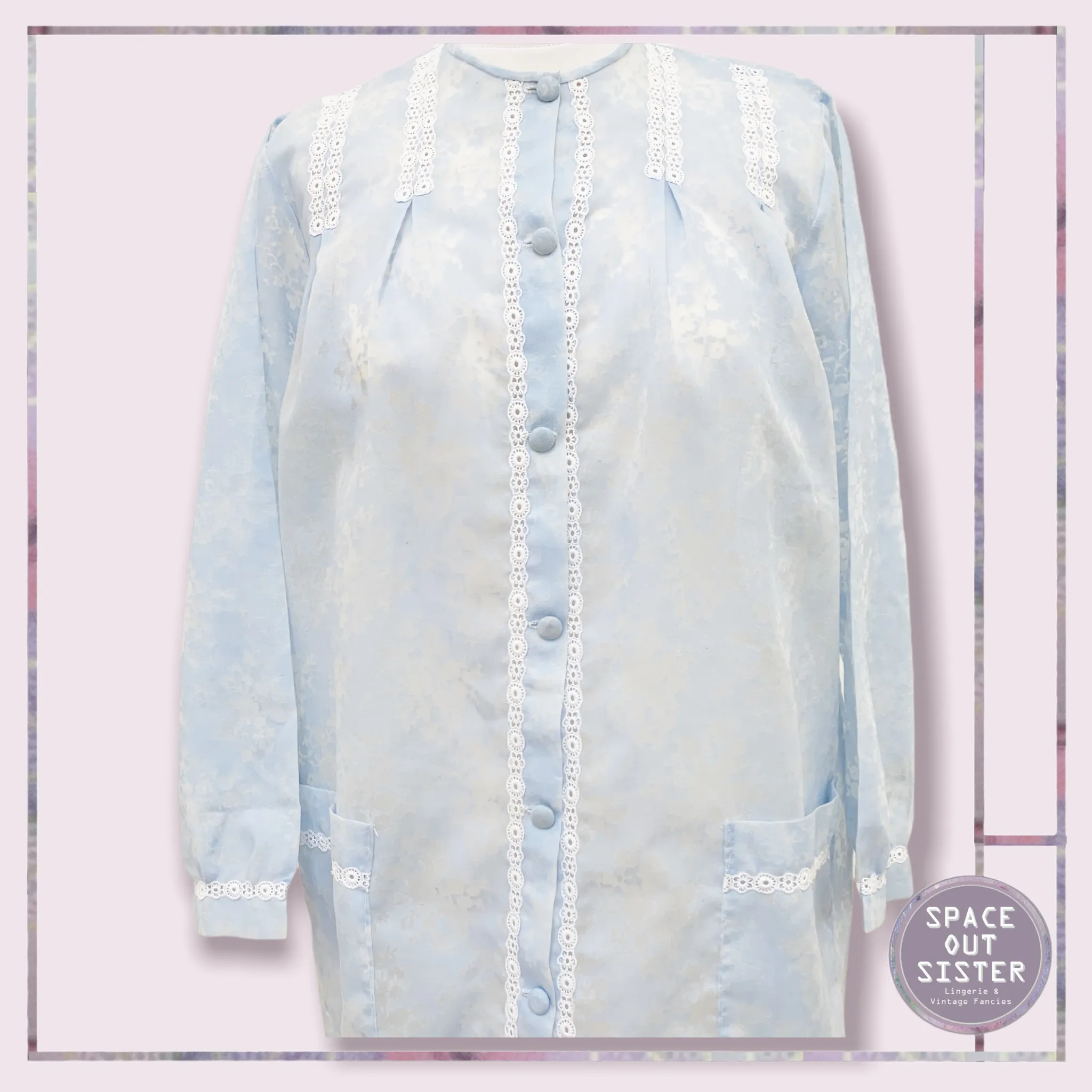 Vintage Cotton Blue Housecoat