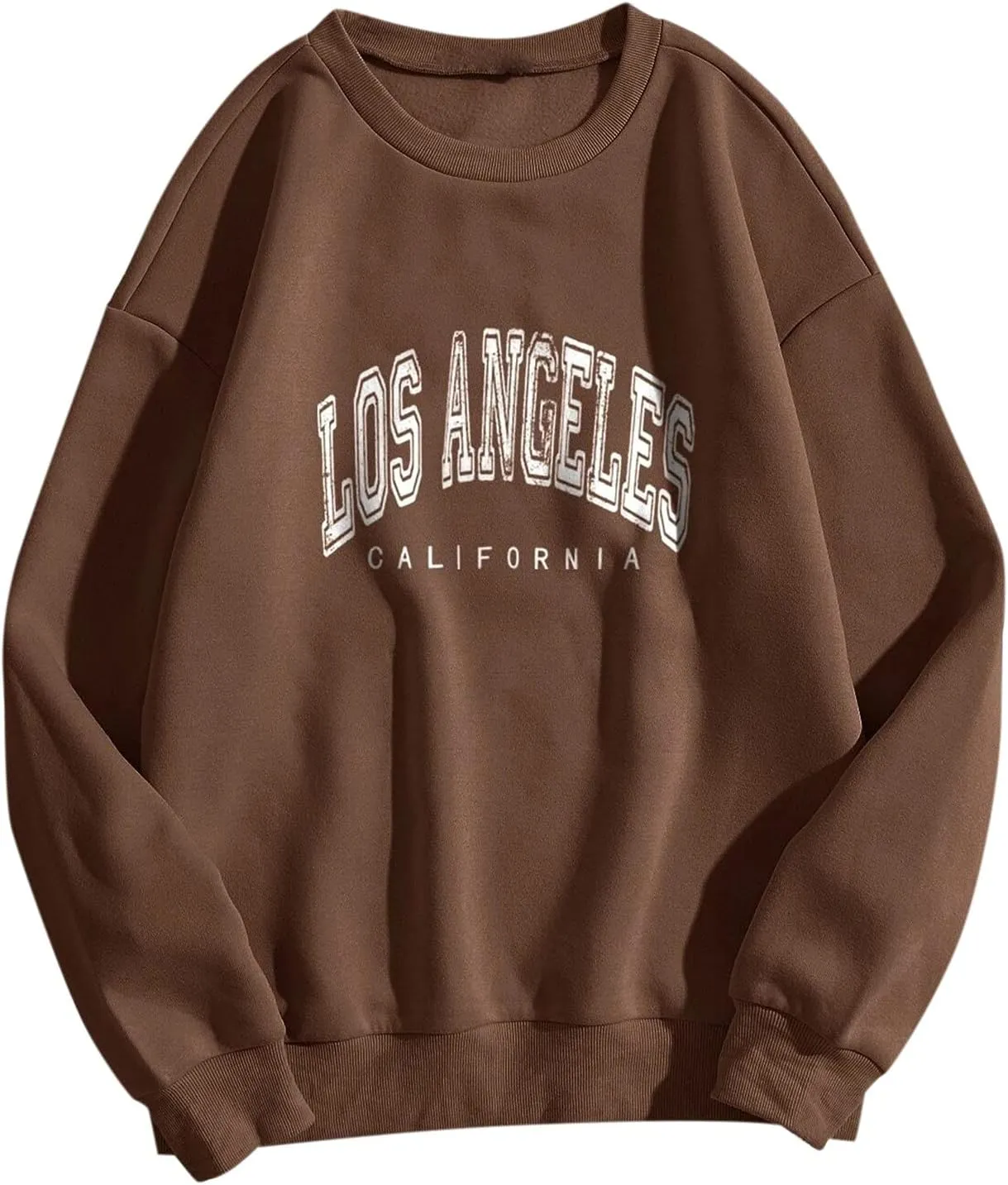 Women's Oversized Sweatshirt Los Angeles California Graphic Crewneck Long Sleeve Casual Loose Pullover Tops