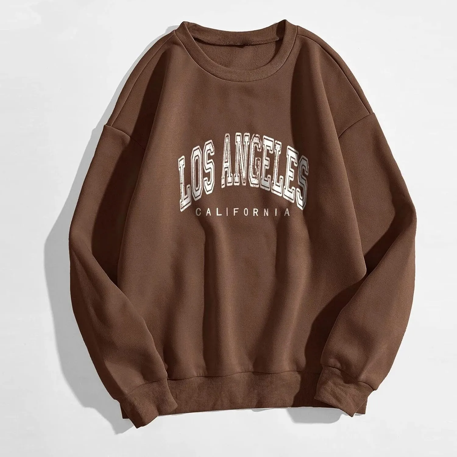 Women's Oversized Sweatshirt Los Angeles California Graphic Crewneck Long Sleeve Casual Loose Pullover Tops