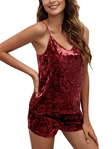 Womens Sleepwear Velvet Short Set